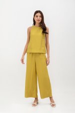 MILLIE BACK SLIT BUTTONDOWN LINEN TOP