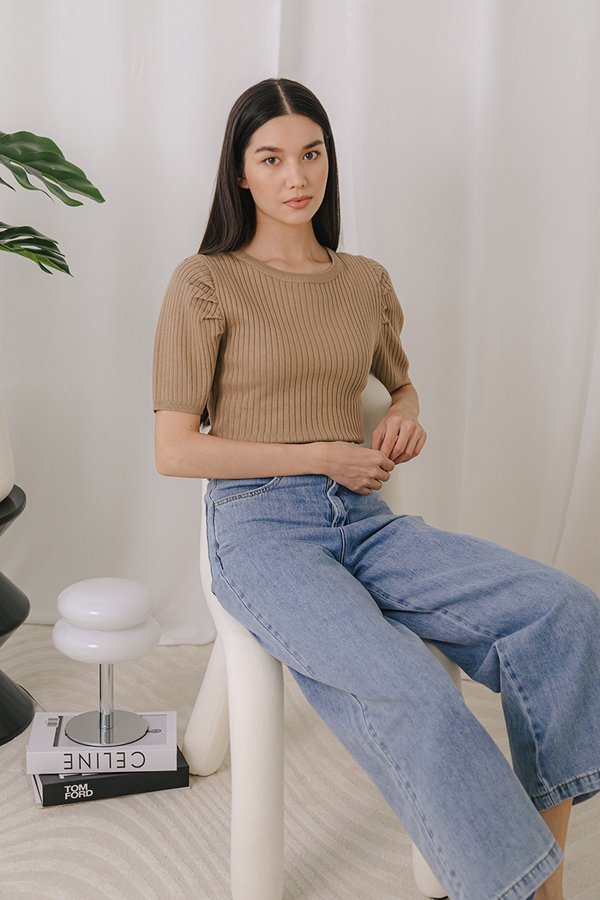HERA PUFF SLEEVE KNIT TOP