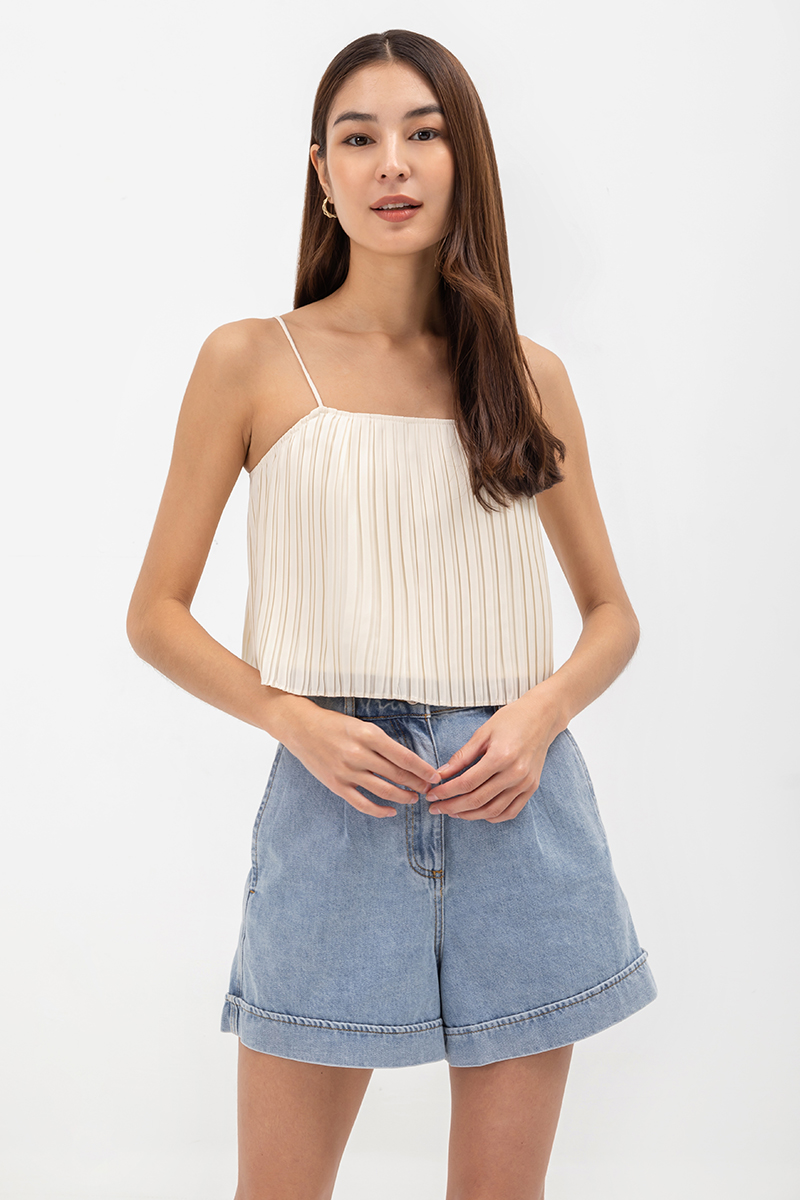 JAQUEL PLEATED CAMISOLE TOP