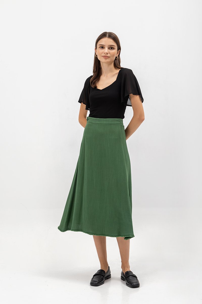 ERLINE FLUTTER SLEEVE KNIT TOP