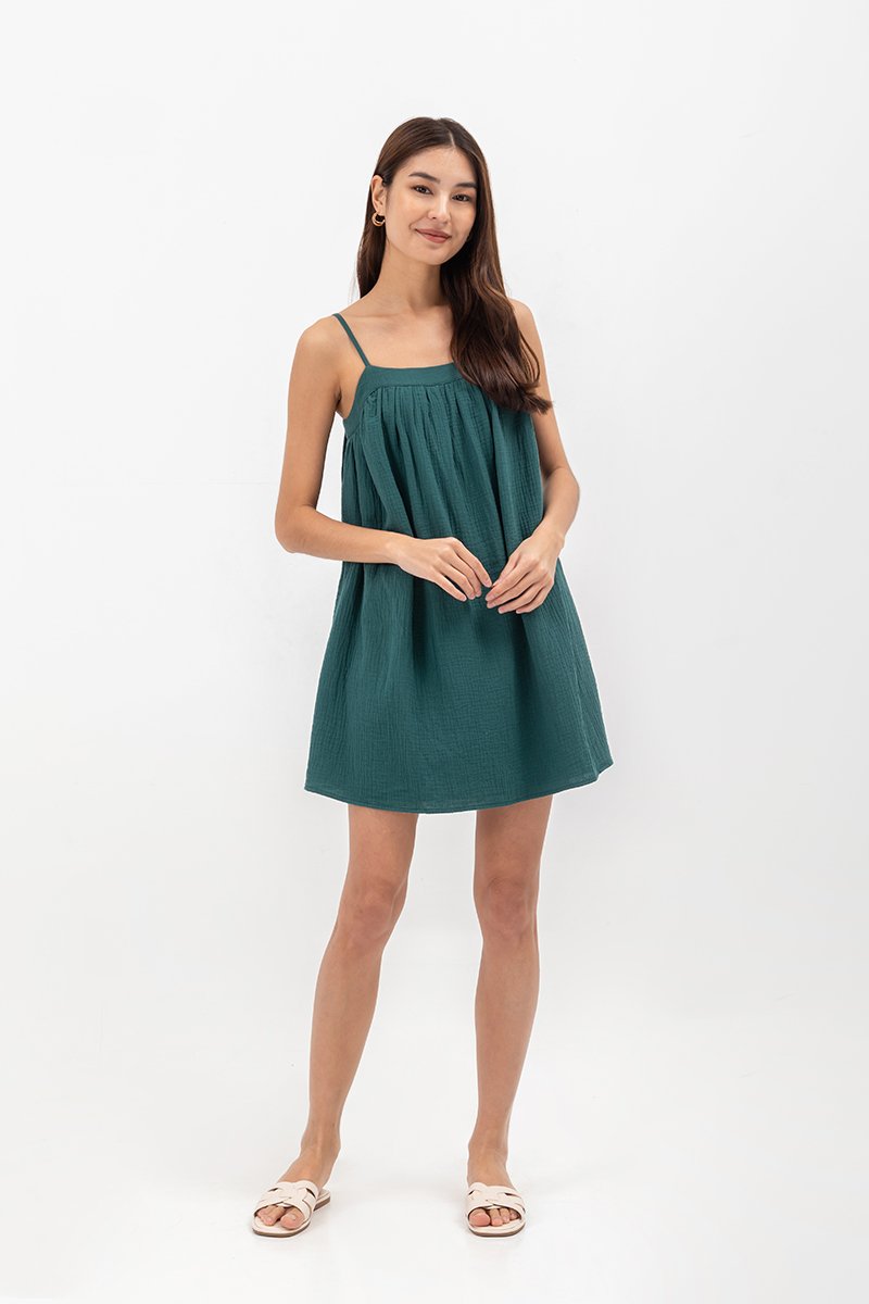 WYNTER MUSLIN CAMISOLE MINI DRESS W SASH