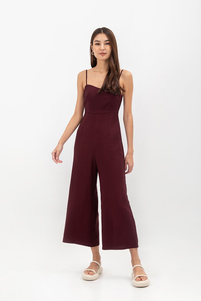 LINETTA PADDED SWEETHEART NECKLINE JUMPSUIT
