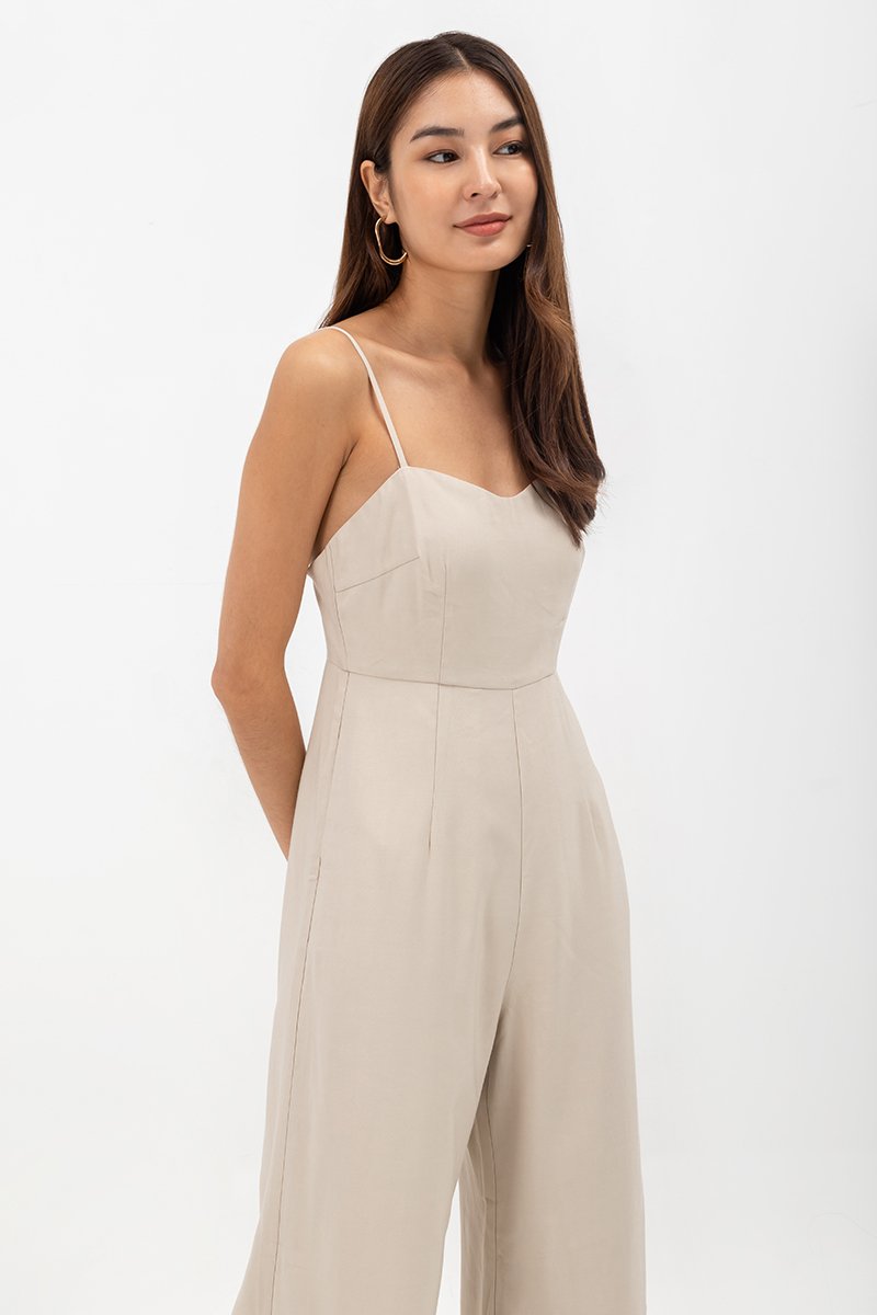 LINETTA PADDED SWEETHEART NECKLINE JUMPSUIT