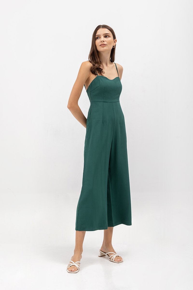 LINETTA PADDED SWEETHEART NECKLINE JUMPSUIT