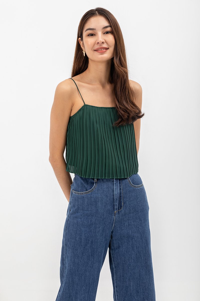 JAQUEL PLEATED CAMISOLE TOP