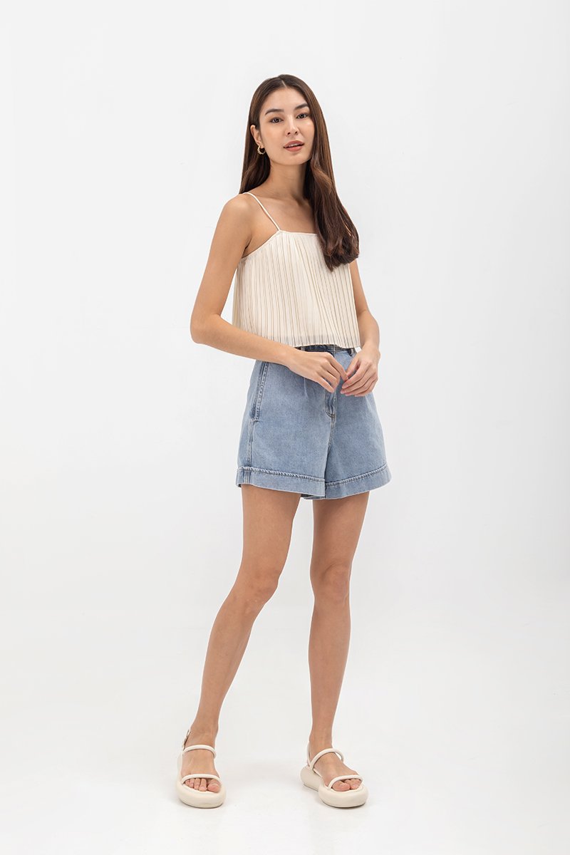 JAQUEL PLEATED CAMISOLE TOP
