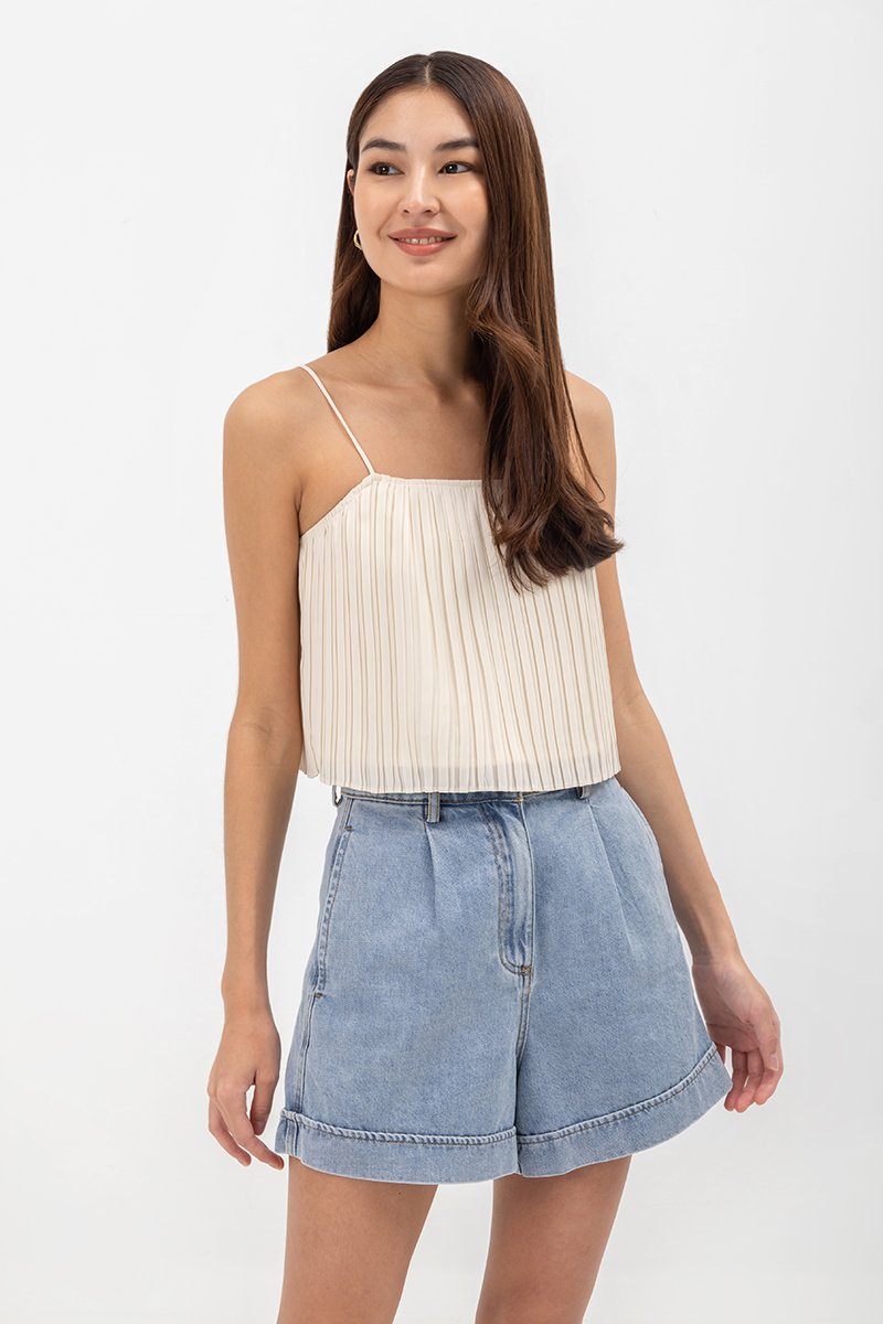 JAQUEL PLEATED CAMISOLE TOP