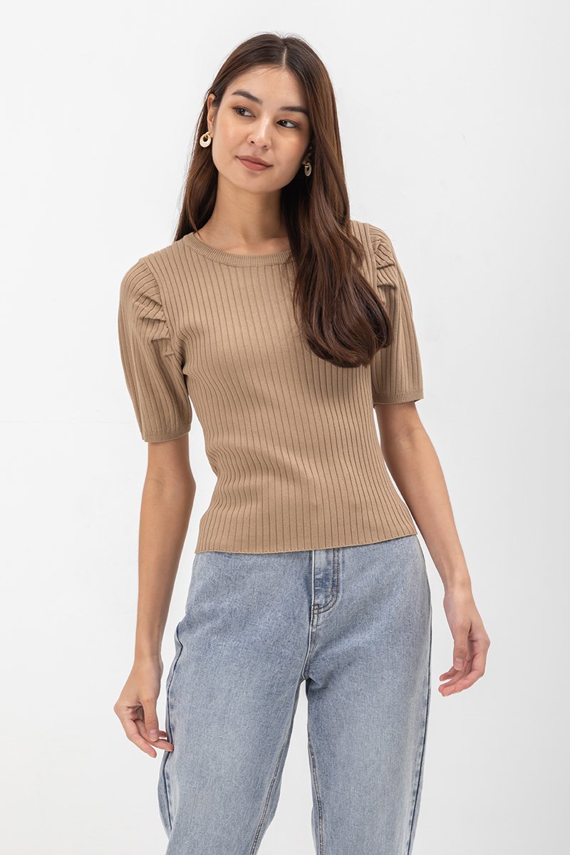 HERA PUFF SLEEVE KNIT TOP HERA PUFF SLEEVE KNIT TOP