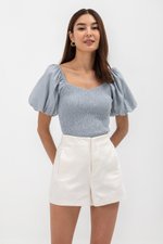 AMAELIA PUFF SLEEVE SMOCKED TOP