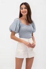 AMAELIA PUFF SLEEVE SMOCKED TOP