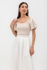 AMAELIA PUFF SLEEVE SMOCKED TOP