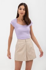 SORELLE DIAMOND NECKLINE KNIT TOP