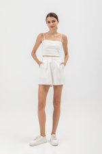 JULIET PLEATED CAMISOLE CROP TOP