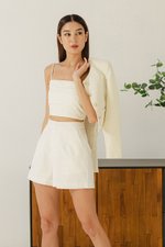 JULIET PLEATED CAMISOLE CROP TOP