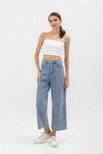 JULIET PLEATED CAMISOLE CROP TOP