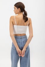 JULIET PLEATED CAMISOLE CROP TOP