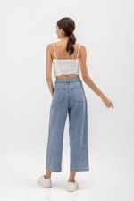 JULIET PLEATED CAMISOLE CROP TOP
