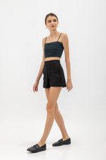 JULIET PLEATED CAMISOLE CROP TOP