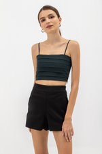 JULIET PLEATED CAMISOLE CROP TOP
