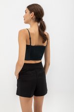 JULIET PLEATED CAMISOLE CROP TOP