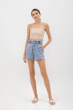 JULIET PLEATED CAMISOLE CROP TOP
