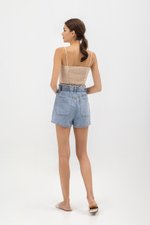 JULIET PLEATED CAMISOLE CROP TOP