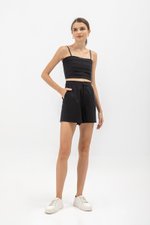 JULIET PLEATED CAMISOLE CROP TOP