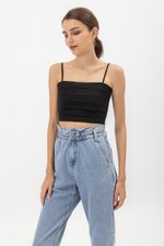 JULIET PLEATED CAMISOLE CROP TOP