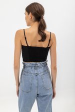 JULIET PLEATED CAMISOLE CROP TOP