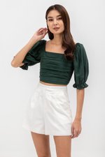CLOVER LINEN HIGH WAIST SHORTS