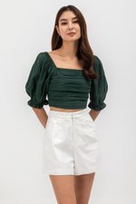 CLOVER LINEN HIGH WAIST SHORTS