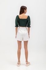 CLOVER LINEN HIGH WAIST SHORTS