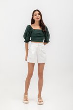 CLOVER LINEN HIGH WAIST SHORTS