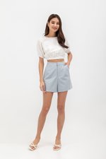 CLOVER LINEN HIGH WAIST SHORTS