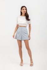 CLOVER LINEN HIGH WAIST SHORTS