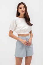 CLOVER LINEN HIGH WAIST SHORTS