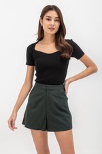 CLOVER LINEN HIGH WAIST SHORTS