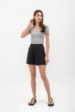 CLOVER LINEN HIGH WAIST SHORTS