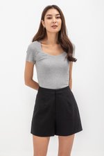 CLOVER LINEN HIGH WAIST SHORTS
