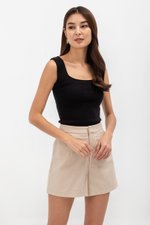 CLOVER LINEN HIGH WAIST SHORTS