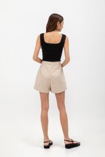CLOVER LINEN HIGH WAIST SHORTS
