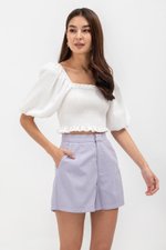 CLOVER LINEN HIGH WAIST SHORTS