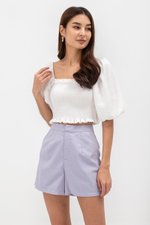 CLOVER LINEN HIGH WAIST SHORTS