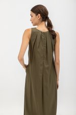 NIKKY BACK PLEAT MIDI DRESS W SASH NIKKY BACK PLEAT MIDI DRESS W SASH