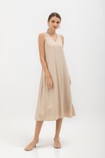 NIKKY BACK PLEAT MIDI DRESS W SASH NIKKY BACK PLEAT MIDI DRESS W SASH
