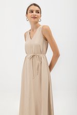 NIKKY BACK PLEAT MIDI DRESS W SASH NIKKY BACK PLEAT MIDI DRESS W SASH