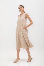 NIKKY BACK PLEAT MIDI DRESS W SASH NIKKY BACK PLEAT MIDI DRESS W SASH
