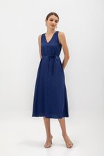 NIKKY BACK PLEAT MIDI DRESS W SASH NIKKY BACK PLEAT MIDI DRESS W SASH