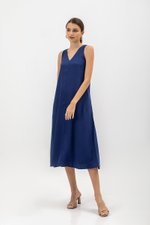 NIKKY BACK PLEAT MIDI DRESS W SASH NIKKY BACK PLEAT MIDI DRESS W SASH