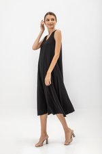 NIKKY BACK PLEAT MIDI DRESS W SASH NIKKY BACK PLEAT MIDI DRESS W SASH